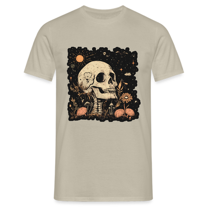 Boho Hippie Skelett im 60er, 70er Jahre Look - Männer T-Shirt - by Artful Alchemist