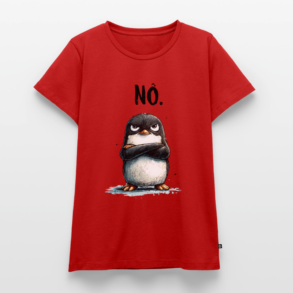 Grumpy Penguin – „NÖ.“ - Frauen Premium T-Shirt - by Artful Alchemist