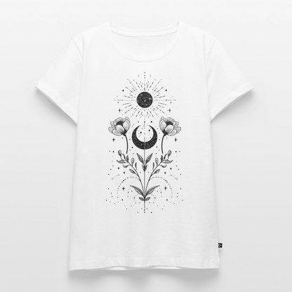 Celestial Bloom – Boho Moon & Sun - Frauen Premium T-Shirt - by Artful Alchemist