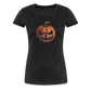 Gruseliger Horror Kürbis -Happy Halloween - Frauen Premium T-Shirt - Anthrazit