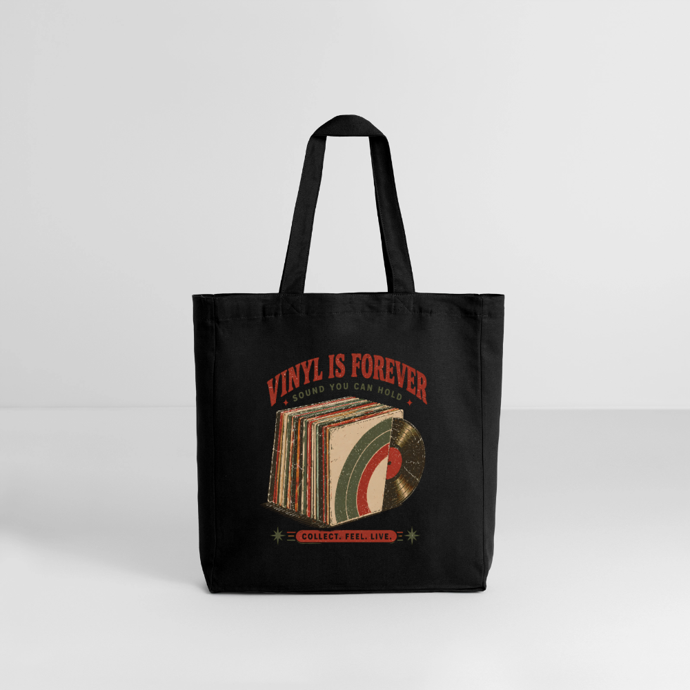 Vinyl Is Forever - Midweight recycelter Stoffbeutel von Stanley/Stella - Schwarz