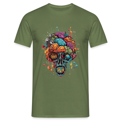Surrealistischer, psychedelischer Totenkopf - Männer T-Shirt - by Artful Alchemist