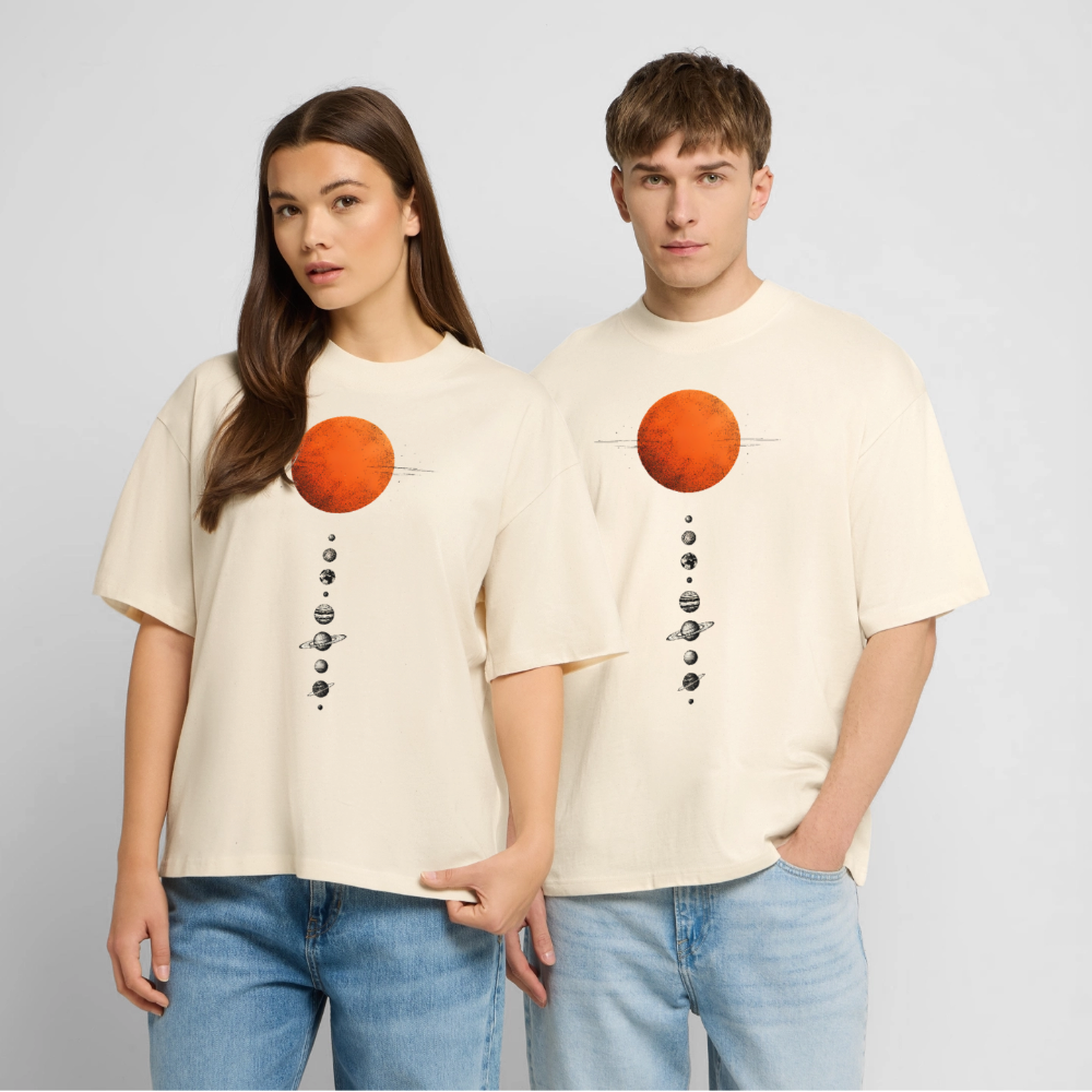 Sonnensystem - Oversized Unisex Bio T-Shirt Blaster 2.0 - by Artful Alchemist