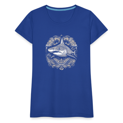 Cooler Hai mit Boho/Tribal Mustern - Frauen Premium T-Shirts - by Artful Alchemist