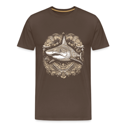 Cooler Hai mit Boho/Tribal Mustern - Männer Premium T-Shirts - by Artful Alchemist