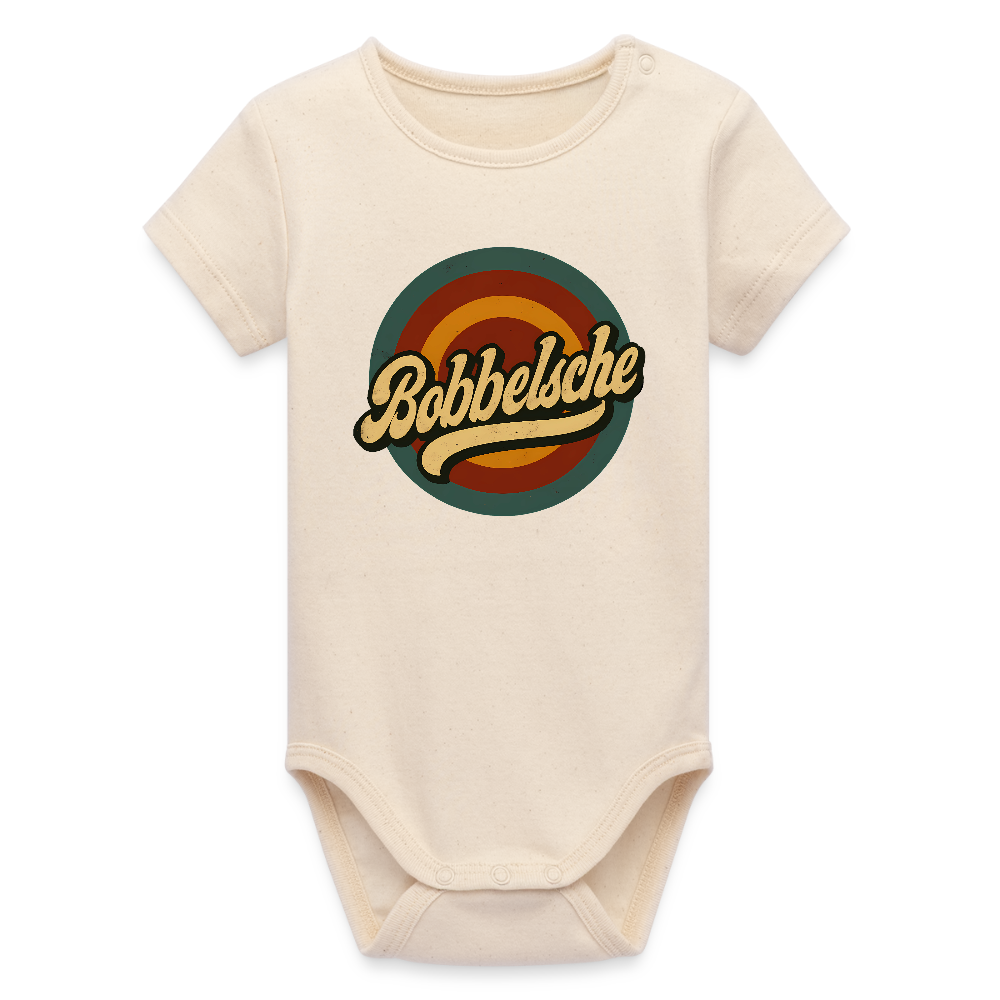 Bobbelsche - Stanley/Stella Baby Bio Kurzarm-Body - Weißgrau