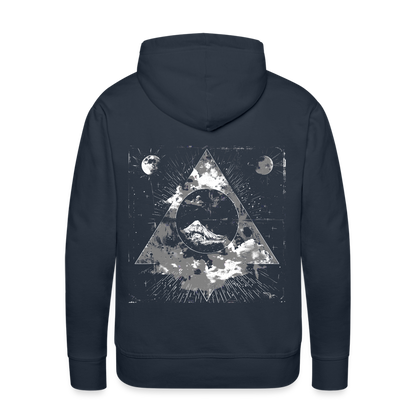 Surreales Motiv mit Mond und Bergen - Herren Premium Hoodie - by Artful Alchemist