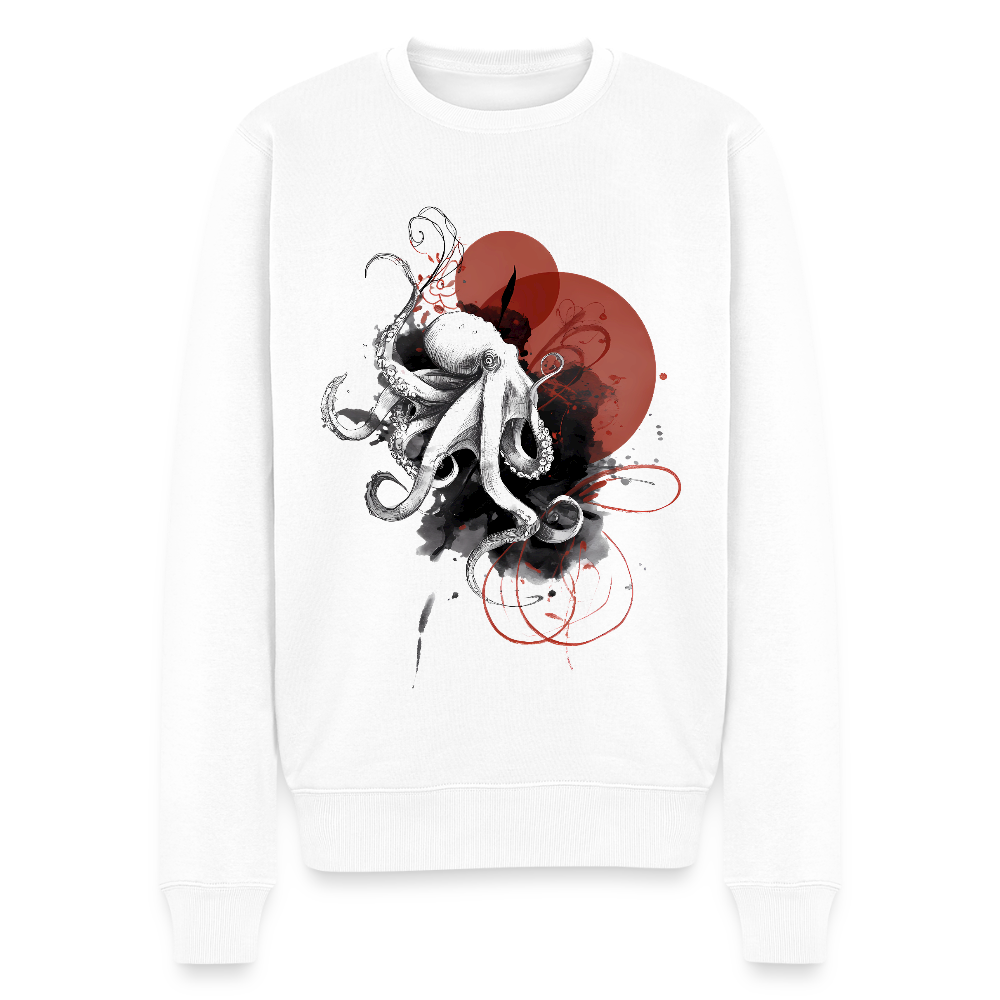 Oktopus Design – Tiefsee trifft Kunst - Männer Premium Pullover - Weiß