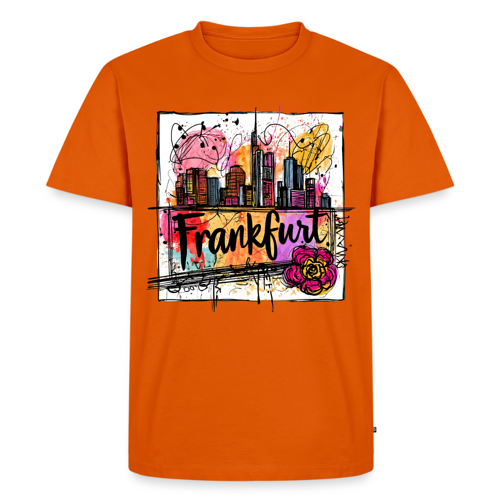Frankfurt Skyline - Männer Premium T-Shirt - Orange 