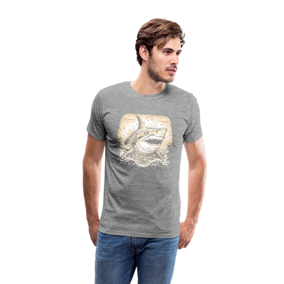 Cooler Retro Hai - Männer Premium T-Shirts - by Artful Alchemist
