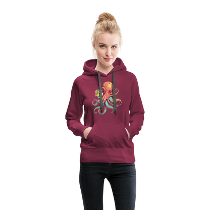 Lustiger Comic Oktopus mit Lollipop - Frauen Premium Hoodie - by Artful Alchemist