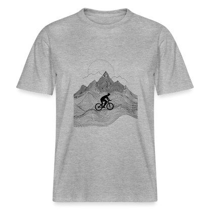 Radfahrer in den Bergen - Stanley/Stella Relaxed Fit Unisex Bio-T-Shirt Sparker - by Artful Alchemist