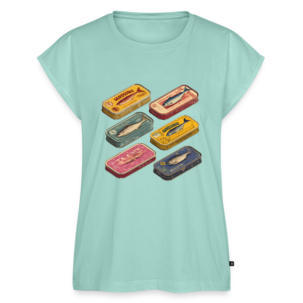 Vintage Sardine Collective - Frauen T-Shirt mit gerollten Ärmeln - by Artful Alchemist