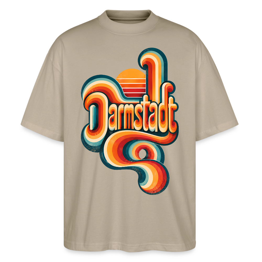 Darmstadt Retro – Oversized Unisex Bio T-Shirt - Steingrau