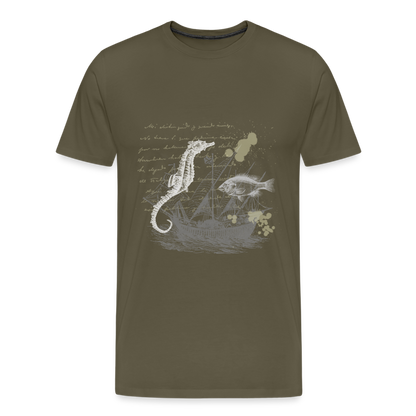 Vintage Steampunk Seepferdchen Motiv - Männer Premium T-Shirts - by Artful Alchemist