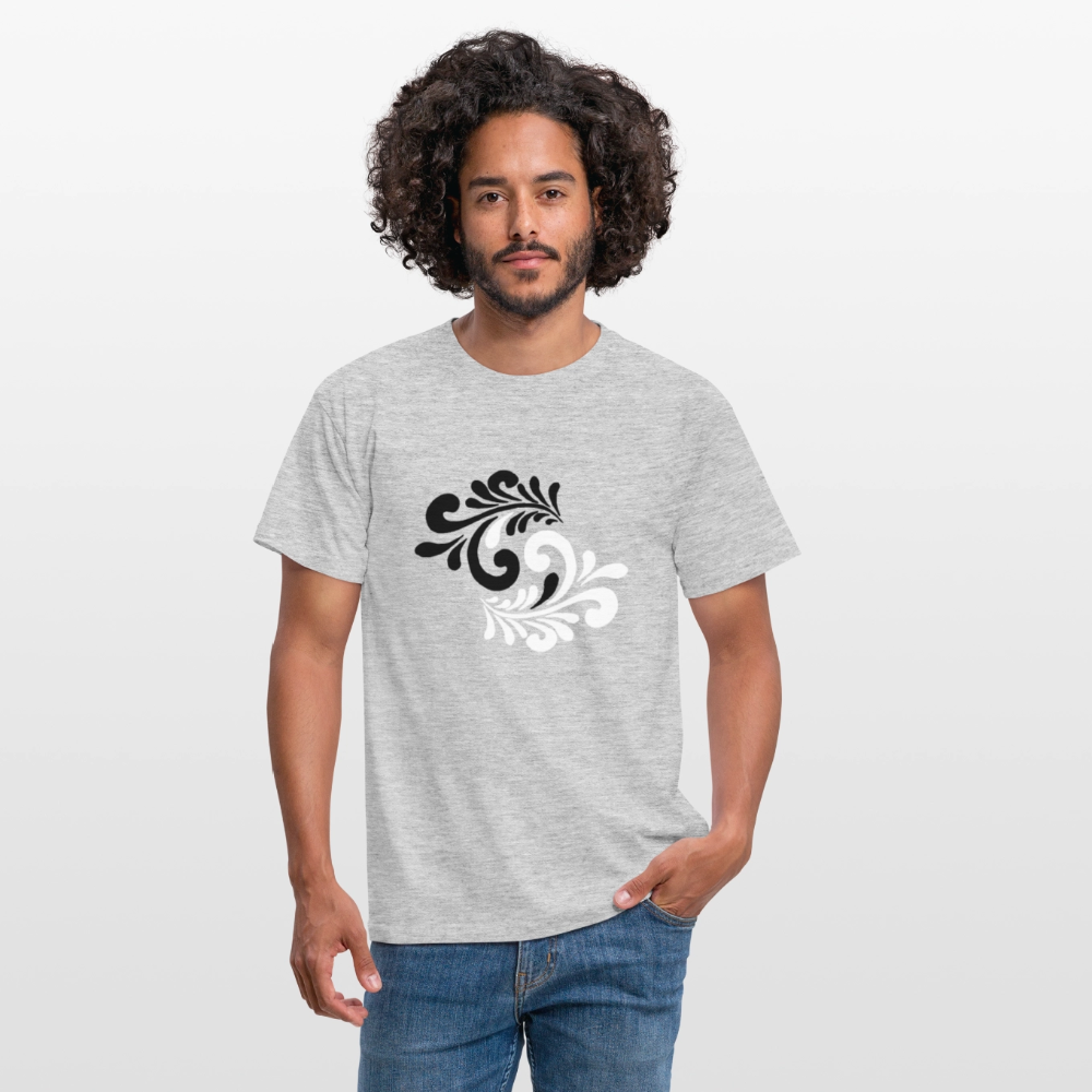Hessisch Balance - Yin und Yang - Männer Shirt - Grau meliert