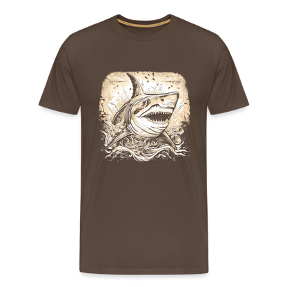 Cooler Retro Hai - Männer Premium T-Shirts - by Artful Alchemist