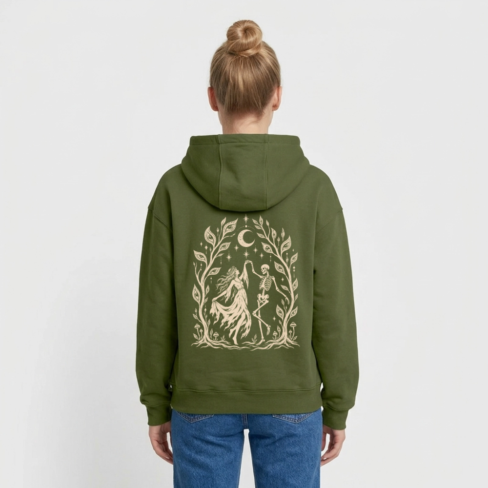 Moonlight Dance – Oversized Heavyweight Unisex Hoodie - Khaki