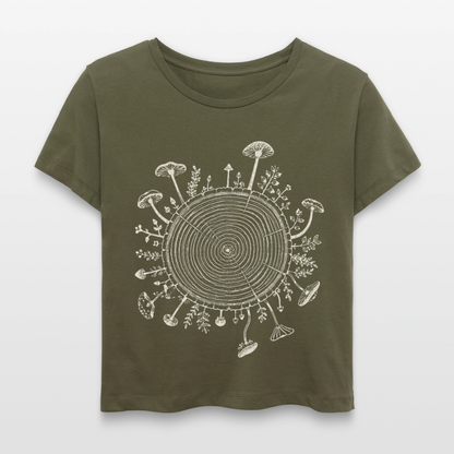Baumringe & Pilze - Stanley/Stella Relaxed Rundhals Frauen Bio-T-Shirt SERENA - by Artful Alchemist