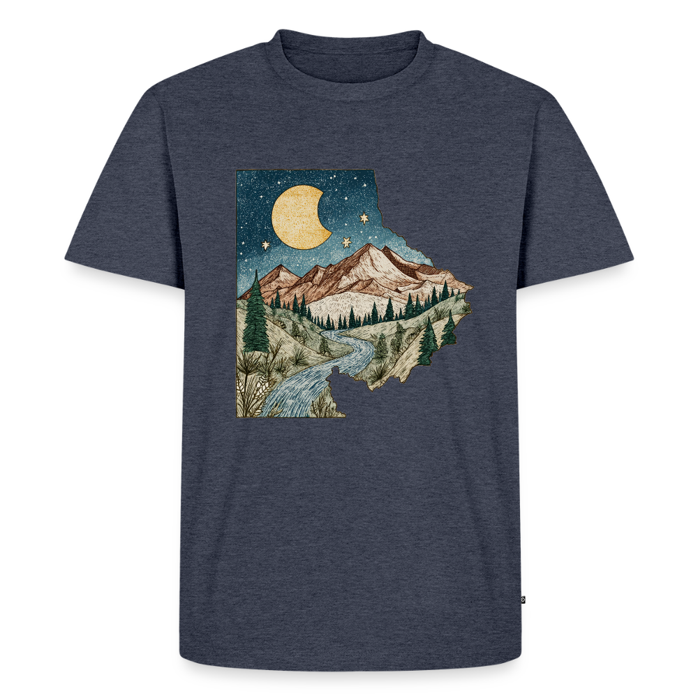 Nightfall Peaks – Vintage Mountain - Männer Premium Bio T-Shirt - by Artful Alchemist