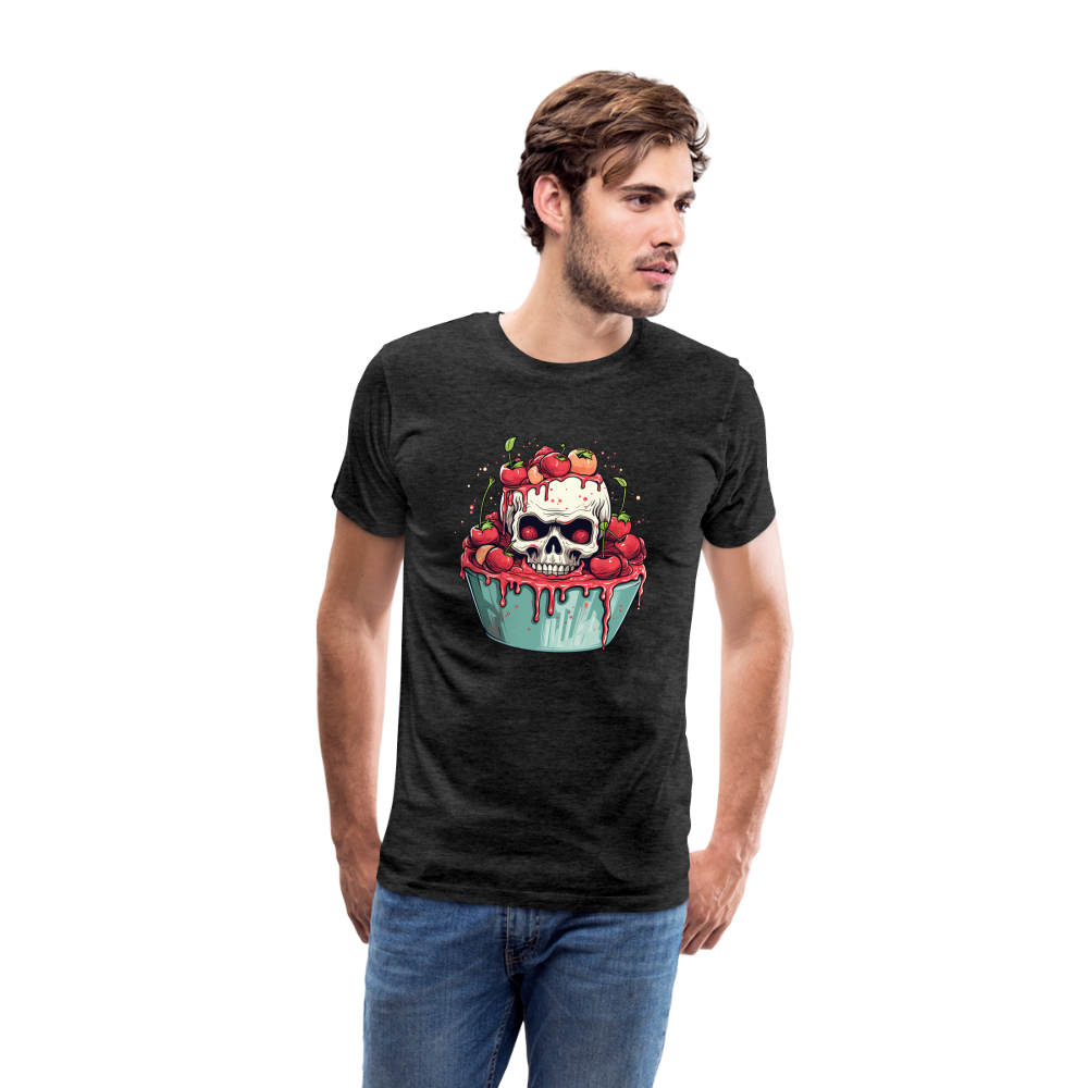 Gruseliges Horror Kirschtörtchen - Happy Halloween - Männer Premium T-Shirt - Anthrazit