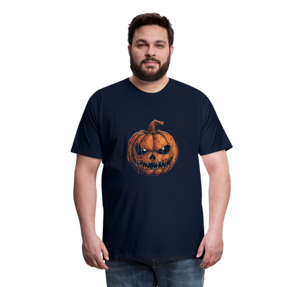 Gruseliger Horror Kürbis -Happy Halloween - Männer Premium T-Shirt - by Artful Alchemist