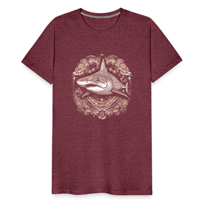 Cooler Hai mit Boho/Tribal Mustern - Männer Premium T-Shirts - by Artful Alchemist