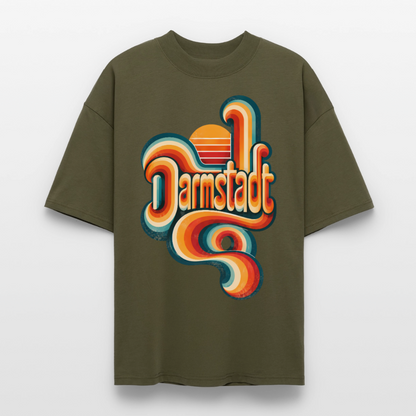Darmstadt Retro – Oversized Unisex Bio T-Shirt - Khaki