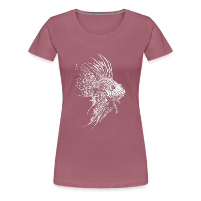 Rotfeuerfisch - Monochrom - Frauen Premium T-Shirt - by Artful Alchemist