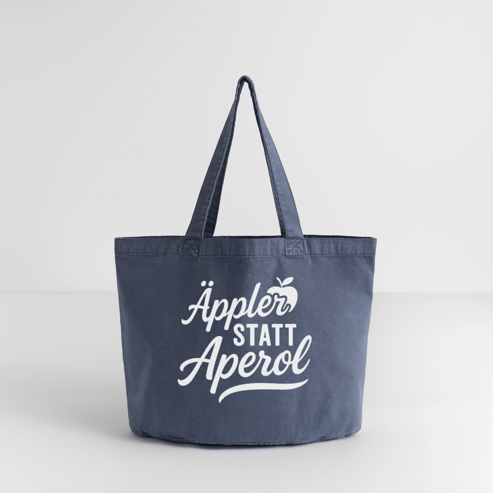 Äppler statt Aperol - Vintage-Washed Shopper - Vintage Denim
