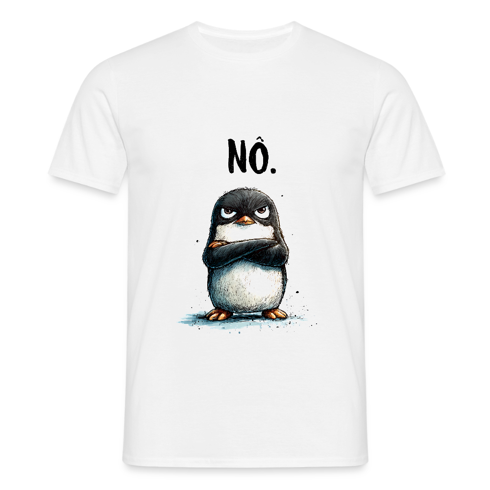 Grumpy Penguin "Nö" - Männer T-Shirt - by Artful Alchemist