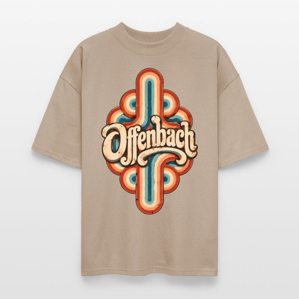 Offenbach Retro – Oversized Unisex Bio T-Shirt - Steingrau