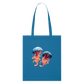 Rosa Blaue Aquarell Quallen - Stofftasche - Königsblau