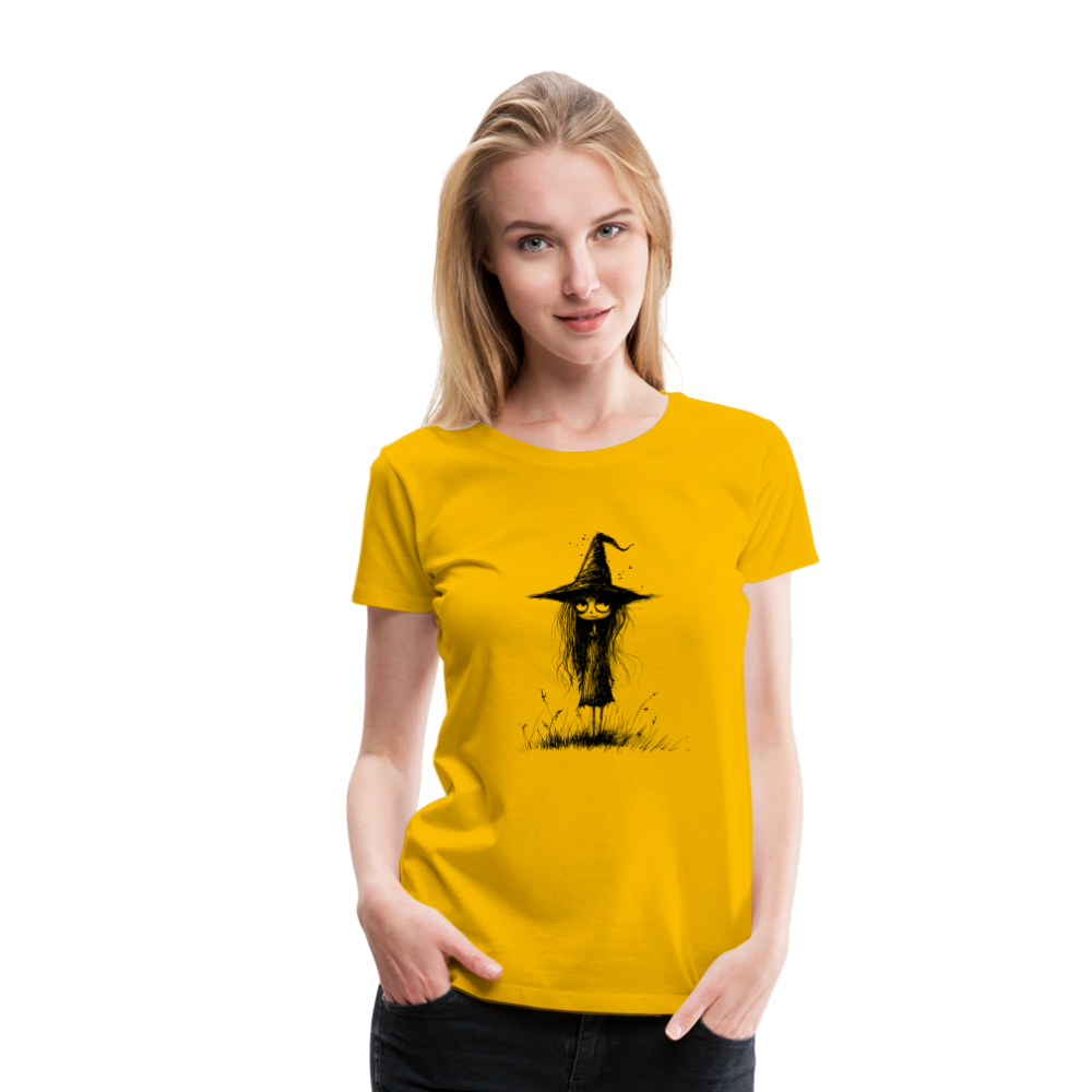 Kleine Hexe - Frauen Premium T-Shirt - Sonnengelb