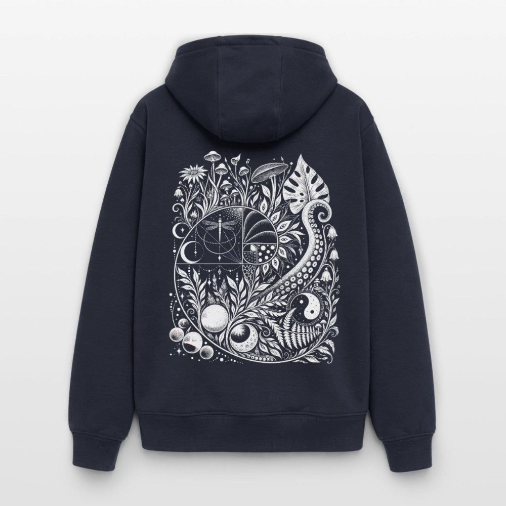 Nature Spiral – Oversized Heavyweight Unisex Hoodie - Navy