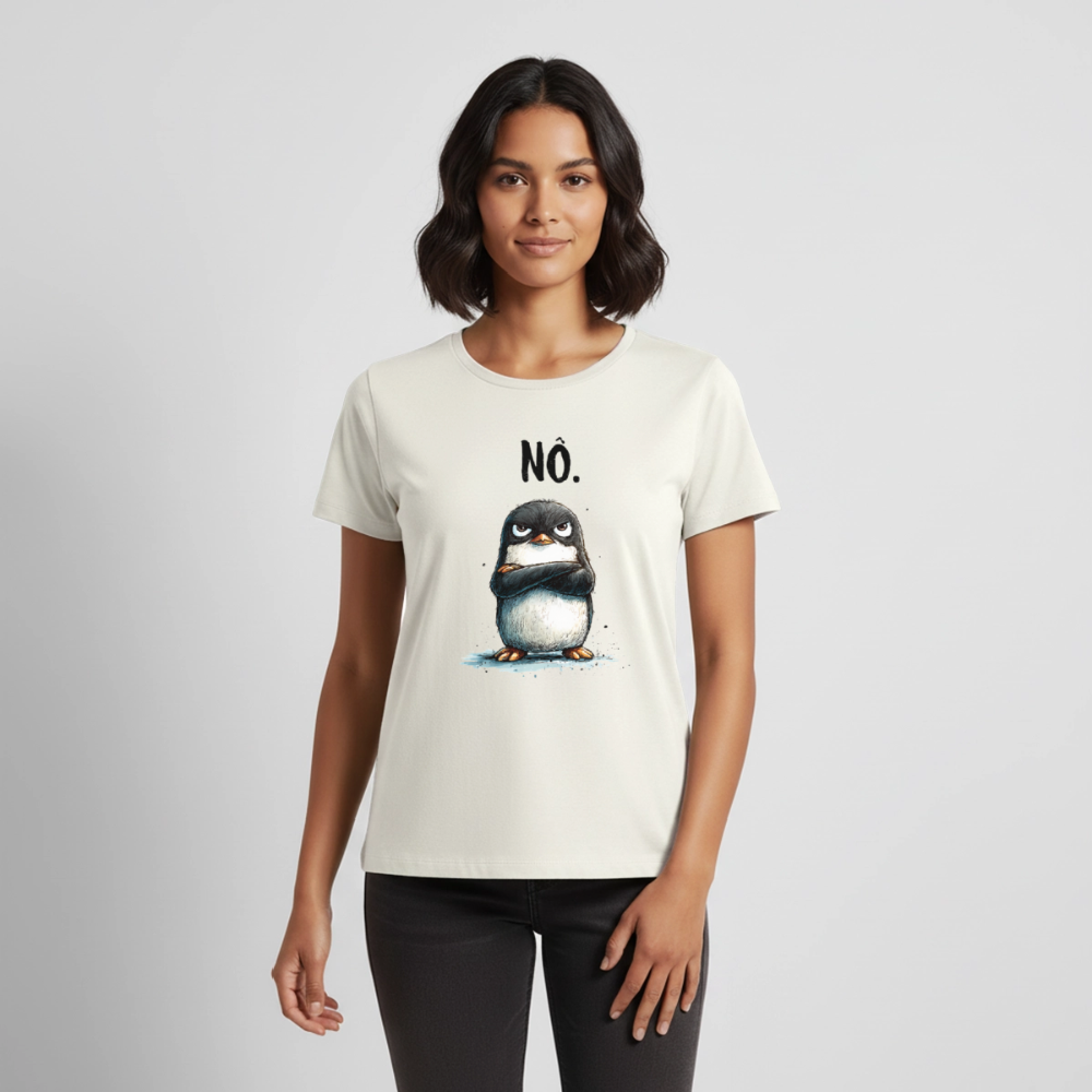 Grumpy Penguin – „NÖ.“ - Frauen Premium T-Shirt - by Artful Alchemist