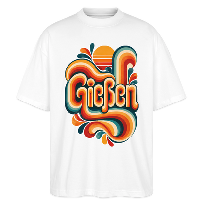 Gießen Retro – Oversized Unisex Bio T-Shirt - Weiß