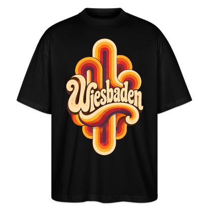 Wiesbaden Retro – Oversized Unisex Bio T-Shirt - Schwarz
