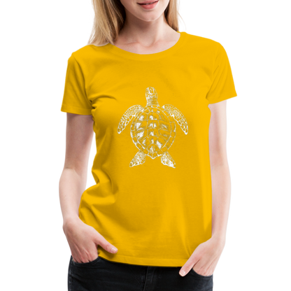 Meeresschildkröte - Monochrom - Frauen Premium T-Shirt - by Artful Alchemist