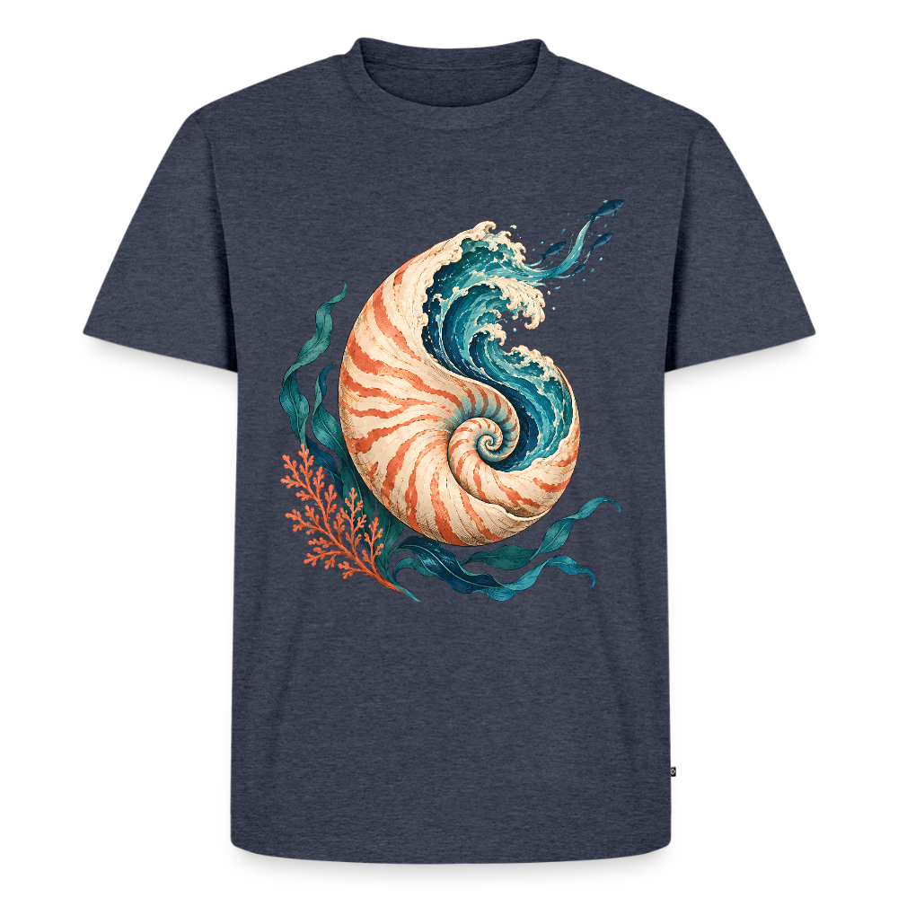 Nautilus Wave – Männer Premium T-Shirt - Jeansblau 