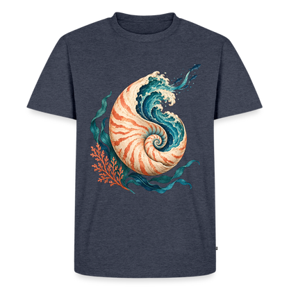 Nautilus Wave – Männer Premium T-Shirt - Jeansblau 