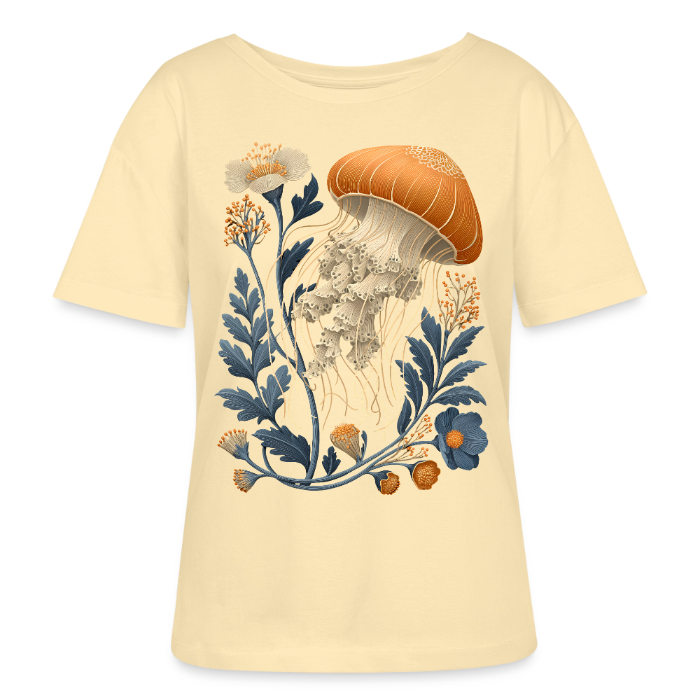Floral Jellyfish - Stanley/Stella Relaxed Rundhals Frauen Bio-T-Shirt SERENA - Creme
