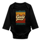 „Gude“ – Retro Look aus Hessen - Baby Bio-Langarm-Body - Schwarz