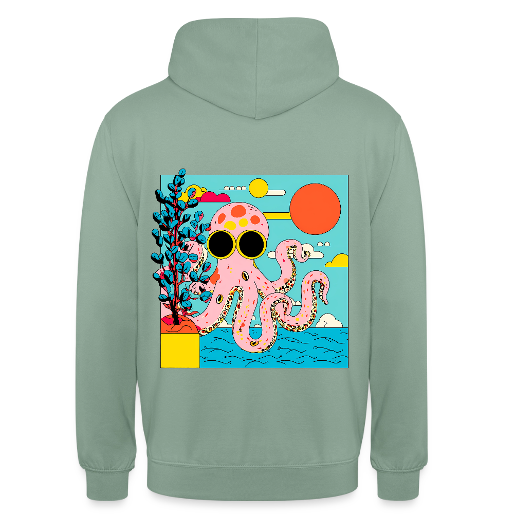 Summer Reef – Pink Octopus - Unisex Hoodie - by Artful Alchemist