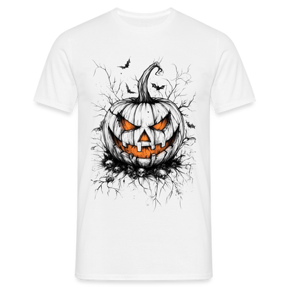 Gruseliger Horror Kürbis - Halloween Motiv - Männer T-Shirt - by Artful Alchemist