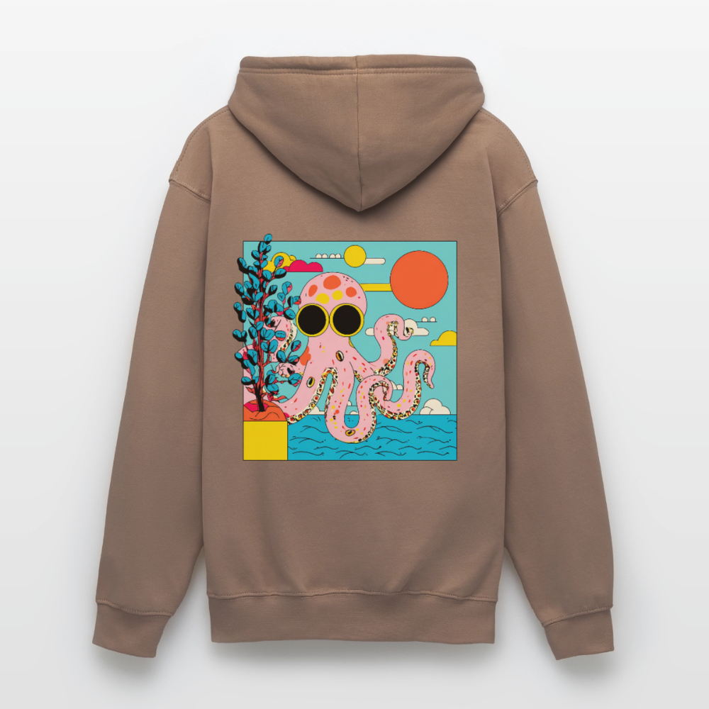 Summer Reef – Pink Octopus - Unisex Hoodie - by Artful Alchemist