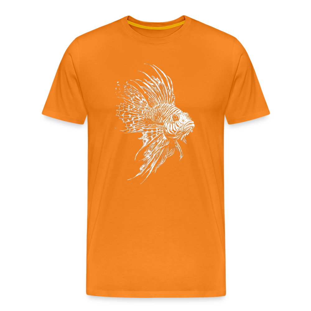 Rotfeuerfisch - Monochrom - Männer Premium T-Shirt - Orange