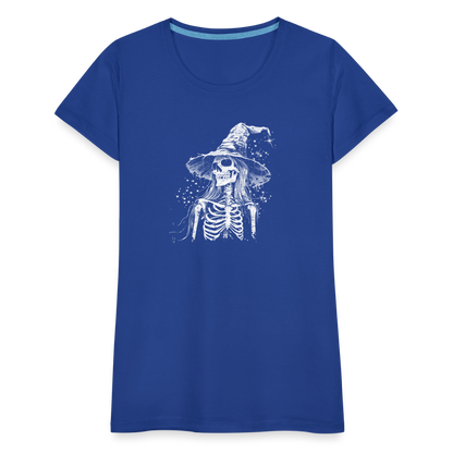 Düstere Skelett Hexe mit Hexenhut - Frauen Premium T-Shirt - by Artful Alchemist