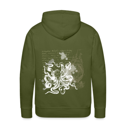 Vintage Steampunk Oktopus Motiv - Männer Premium Hoodie - by Artful Alchemist