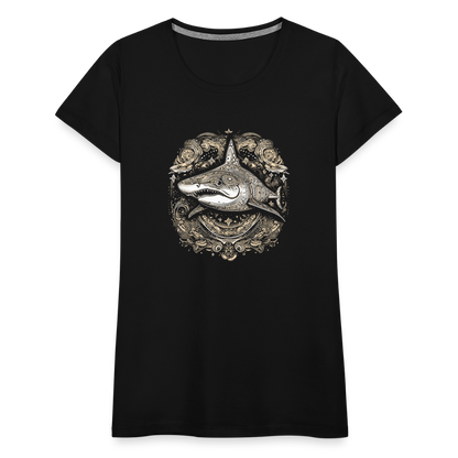 Cooler Hai mit Boho/Tribal Mustern - Frauen Premium T-Shirts - by Artful Alchemist